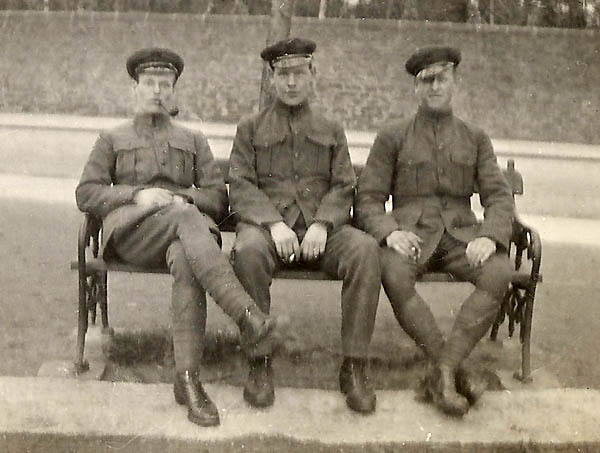 3 men in RAF uniform, 1918/19, West Ferry, Dundee