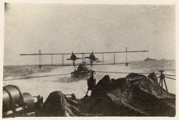 Felixstowe Flying-boat under tow in the N Sea